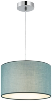 Zedelmaier Pendelleuchte Deckenleuchte hängend mit Stoff Lampenschirm E27 x 1/max. 40 W, Deckenlampe Hängend mit Stoff lampenschirm