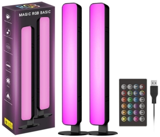 Rosnek LED Lichtleiste RGB, 16 Farben, dimmbar, Musiksyn, für Spielzimmer Bücherregal, RGB, Fernbedienung