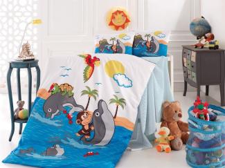 Baby Bettwäsche Wendebettwäsche Delphin 100x135 cm