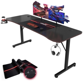 HOMALL Gamingtisch 140/160/180CM Schreibtisch,Computertisch,Gaiming Tisch