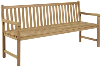 vidaXL Gartenbank mit Anthrazit Auflage 175 cm Massivholz Teak 3062784
