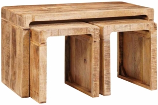 vidaXL Satztische 3 pcs massives Mangoholz 4104561