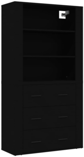 vidaXL Highboard Schwarz Holzwerkstoff 3185392
