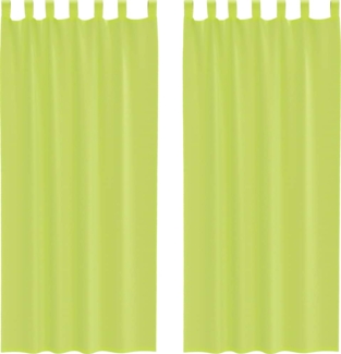vidaXL Voile Vorhänge mit Lasche 2 Stk. Apfelgrün 4102254