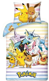 Tinisu Bettwäsche Pokemon Bettwäsche Evoli Nachtara weiche Baumwolle 140x200 cm