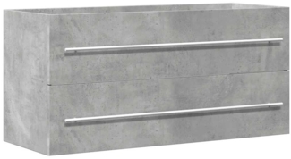 vidaXL Waschbeckenunterschrank Betongrau 100x38,5x48 cm Holzwerkstoff 856233
