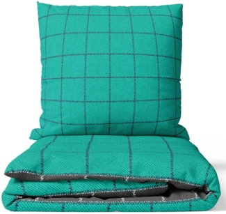 Leonado Vicenti Bettwäsche Baumwolle 135x200, 155x200, 155x220, 200x200, 200x220 oder 240x220, Renforcé, 2 teilig, kariert und zweifarbig mit Reißverschluss