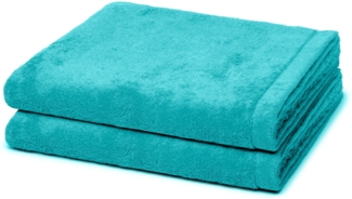 Cawö Lifestyle 2 tlg. Frottier-Set - 2 X Duschtuch (70 X 140cm) - 520 g/m2 - Türkis