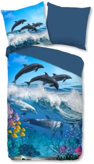 ESPiCO Bettwäsche Trendy Bedding Delfine multi Renforcé 135 x 200 + 80 x 80 cm