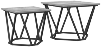 vidaXL Beistelltisch-Set 2 pcs Grau Sonoma 50 x 50 x 40 cm 868270
