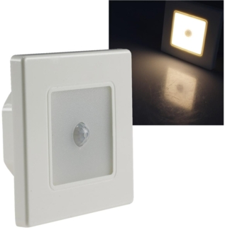 LED Wand-Einbauleuchte "EBL 86 PIR"1,8W, 3000k, warmweiß, Rahmen cremeweiß