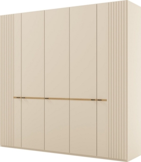 Musterring Drehtürenschrank Isabelle Lamellen in Korpusfarbe, Griffe in schwarz, versch. Größen und Farben