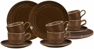 Seltmann Weiden Terra Kaffeeservice 18-teilig erdbraun - DS