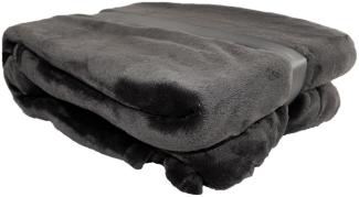 Flanell Kuscheldecke mit Ärmeln & Tasche 145x195cm Wohndecke 4 Farben Couchdecke anthrazit