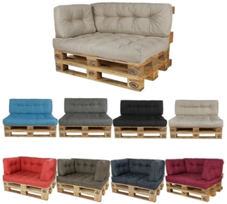 Palettenkissen Palettenauflage Leinen Sitzkissen Palettenpolster Polster Palettensofa Paletten Kissen Outdoor Sitzauflage - 120x80x18CM weinrot