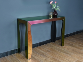 Konsolentisch VERRO mit Spiegelglas mehrfarbig, Breite 110cm
