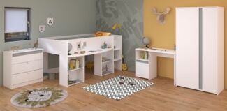 Parisot Kinderzimmer und Jugendzimmer Pirouette in weiß Set 4-tlg.