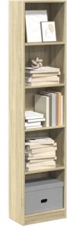 vidaXL Bücherregal Sonoma-Eiche 40x24x176 cm Holzwerkstoff 857794
