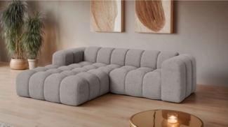 OTTO home Ecksofa KALLIE Design-Sofa mit Wellenunterfederung, Bubble-Optik, 248/186/72cm, moderne Steppung, hoher Sitzkomfort und modernes Design