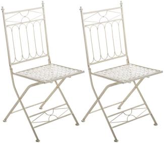 2er Set Klappstuhl Asina antik-creme