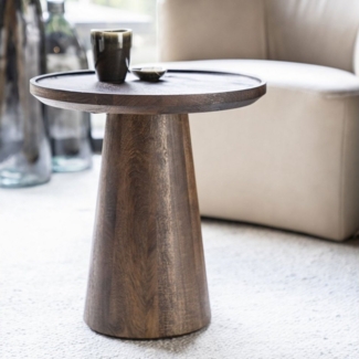 Maison ESTO Beistelltisch Couchtisch rund MARON Ø 46 cm Mangoholz