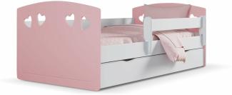 Kocot Kids 'Antonia' Kinderbett 80x180 cm, Rosa, inkl. Rollrost, Matratze und Bettschublade