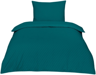 Betz Bettwäsche Seersucker 2tlg. Garnitur Set mit Reißverschluss, Baumwolle, 2 teilig, 100% Baumwolle