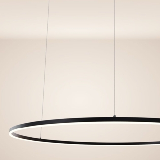 s.luce LED Ring Hängeleuchte Ø 120cm Schwarz