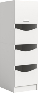 welltime Wäscheschrank FALAS, TOPSELLER!, Höhe 195 cm, 4 Klappen, Wäscheorganizer (1-St, in verschiedenen Farben erhältlich) Universalschrank, Mehrzweckschrank, Badezimmer, Hauswirtschaftsschrank