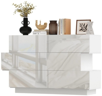 FUFU&GAGA Kommode Kommode, 6-Schubladen-Schrank, Flur, 40T x 127B x 76H cm