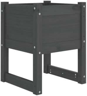 vidaXL Pflanzkübel Grau 40x40x52,5 cm Massivholz Kiefer 822111