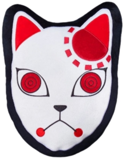 MTOnlinehandel Dekokissen Demon Slyer, Anime, Fanartikel in 28,5 x 36 x 9cm, Geschenkidee für Manga- Fans, Katze