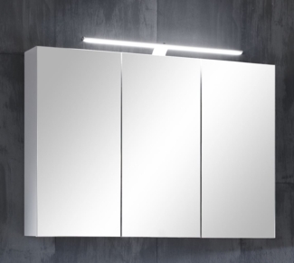 Badmöbel Spiegelschrank 90 cm Hochglanz weiß ZEUS 136763832