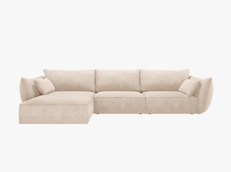 Micadoni Ecksofa Kaelle 4-Sitzer Links Chenille Over The Horizon Beige