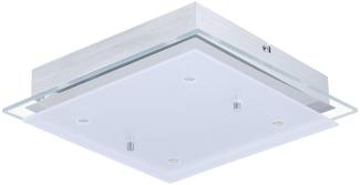 Eglo 94985 Badezimmerleuchte Fres 2 in chrom Glas, Glas satiniert klar, weiß 4X5,4W L:29 H:7cm