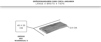 SAM® Wandregal Amara, massives Mangoholz, Baumkante, verschiedene Größen
