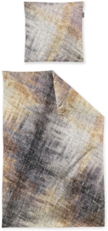 Irisette Zobel Flausch Cotton Bettwäsche 155x220 grau beige marmoriert Marmor 8550-11