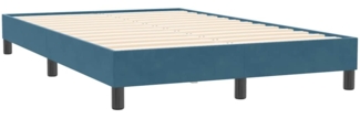 vidaXL Bettgestell ohne Matratze Dunkelblau 120x210 cm Samt 4101353