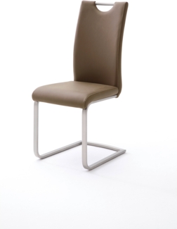 4er-Set Schwingstuhl 'Paulo' - Kunstleder Cappuccino