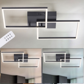 LED Deckenleuchte, dimmbar, Fernbedienung, CCT, L 53 cm