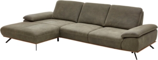 Die PlanBar Ecksofa PN-EM18063 L-Form, wahlweise mit echt bezogenem Rücken und Sitztiefenverstellung