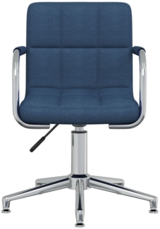 vidaXL Esszimmerstuhl Drehbar Blau Stoff, Drehbar [3088066]