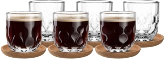 Leonardo GOCCE Kaffee-Set mit Untersetzer 12-teilig