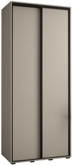 ABIKS MÖBEL Schwebetürenschrank Dakota 1 Schlafzimmerschrank mit Kleiderstange und Regalen