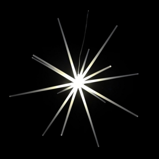 Mojawo Stern 3D LED zum Hängen, Kunststoff weiß, DIA 51cm