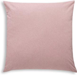 Traumschlaf Uni Melange Feinflanell Kissenbezug|70x90 cm| rose