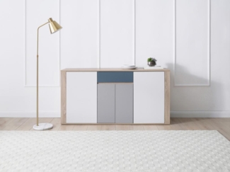 Vente-unique - Sideboard mit 4 Türen & 1 Schublade - Mehrfarbig - FILUTIA