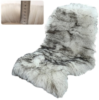 REDOM Fellteppich Kunstfell-Teppich Teppich Schaffell-Optik Schlafzimmerteppich, fellförmig, Höhe: 60 mm, Teppiche für Bettvorleger 60*100 CM Shaggy für Wohnzimmer Schlafzimmer