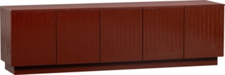 BePureHome TV-Board Pencil aus Kiefernholz, Merlot Gloss, 180 x 40 x 52 cm