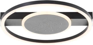 Brilliant LED Deckenleuchte Reno 37 x 37 cm, 2400 lm, 3000 K, Sternenglanz, schwarz